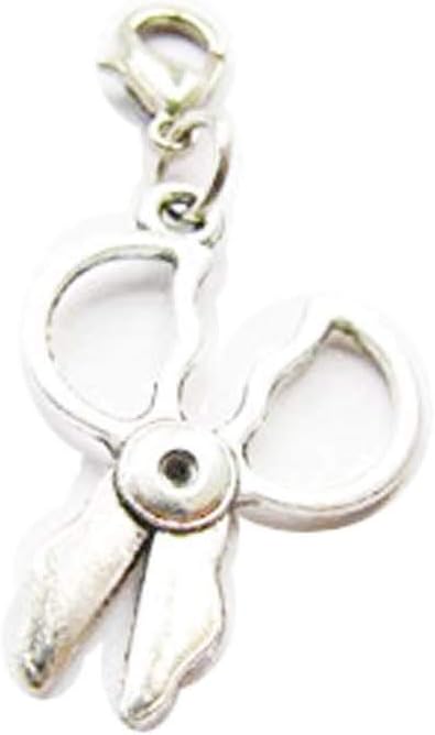 Scissors Charm, Sewing Machine Charm, Scissors zipper pull Charm, Scissors Clip on Charm (Scissors 2.7x1.9cm)