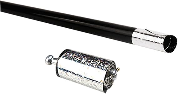 Metal Appearing Cane Trick Prop Telescopic Trick Wand Stretchable Extendable Out Props Pocket Staff Black Pocket Staff