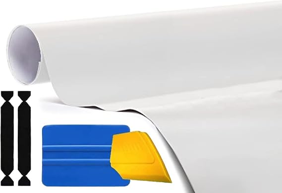 3M 1080 Satin Pearl White Air-Release Vinyl Wrap Roll Including Toolkit (1ft x 5ft)