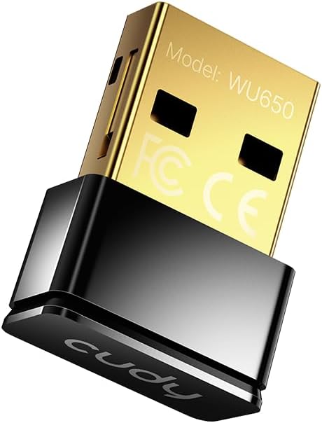 Cudy AC650Mbps USB WiFi Adapter for PC, 5G/2.4G Wireless Dongle, WiFi, USB Wireless Adapter for Laptop - Nano Size, Compatible with Windows XP/7/8/8.1/10/11, MacOS 10.5~10.13, Linux Kernel 4.19~5.x