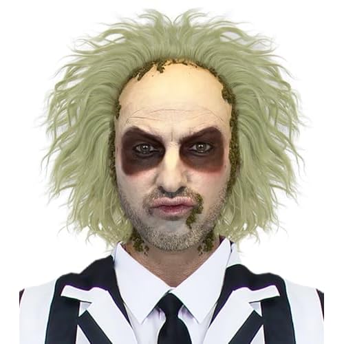 Green Wigs for Scary Halloween - Black & White Suit Wigs SL040