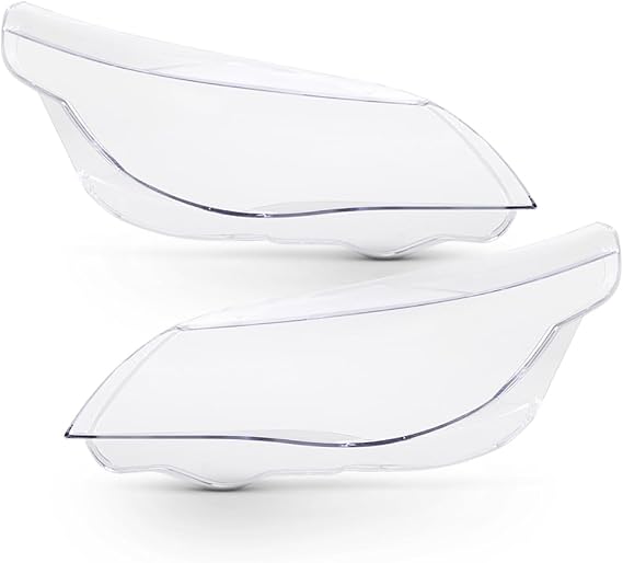 KEEKPO - For 2003-2010 BMW E60 E61 5-Series [Extra Clear+Heavy Duty] Headlight Cover Headlamp Lens Pair Set Left+Right