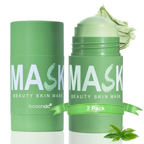 Green Tea Deep Cleanse Mask for Face,Blackhead Remover Face Mask,Poreless Deep Cleanse Mask Stick for Purifying,Moisturizing,Oil Control Reduce for Women and Men,2PCS