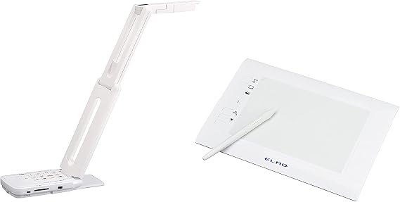 Elmo 1450-17 Model MX-P3 Visual Presenter and CRA-2 Wireless Tablet Bundle, 16x Zoom in True 4K Ultra HD, HDMI/RGB/USB 3.0 Outputs, PC-Free Operation