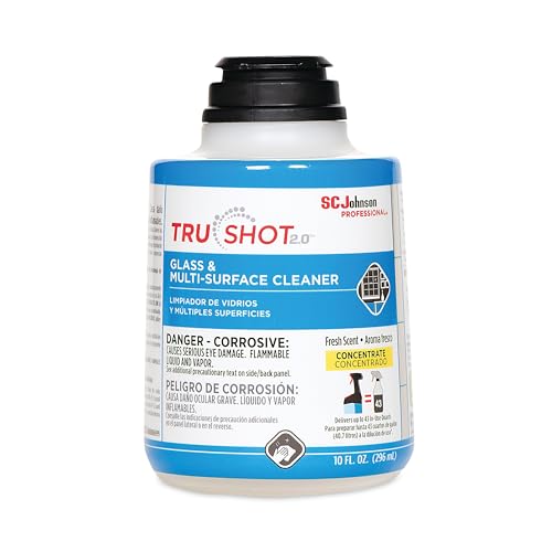SC Johnson Profesional TruShot 2.0 Glass & Multi-Surface Cleaner, Clean Fresh Scent, 10 oz., 4Pack 315272