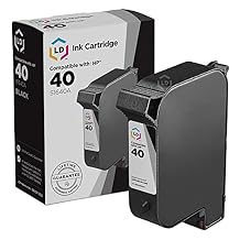 LD Products Remanufactured Ink Cartridge Compatible with HP 40 51640A (Black Single) Compatible with CopyJet DesignJet 250 330 350c 430 450c 455ca 488ca 650c 650c 230 DeskJet 1200c 1200c-ps