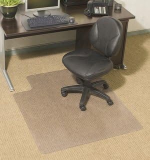 Chair Mats for Carpeted Floors - 45" x 53" with Lip (Protrusion) - Clear - Commercial-Grade, Beveled Edges