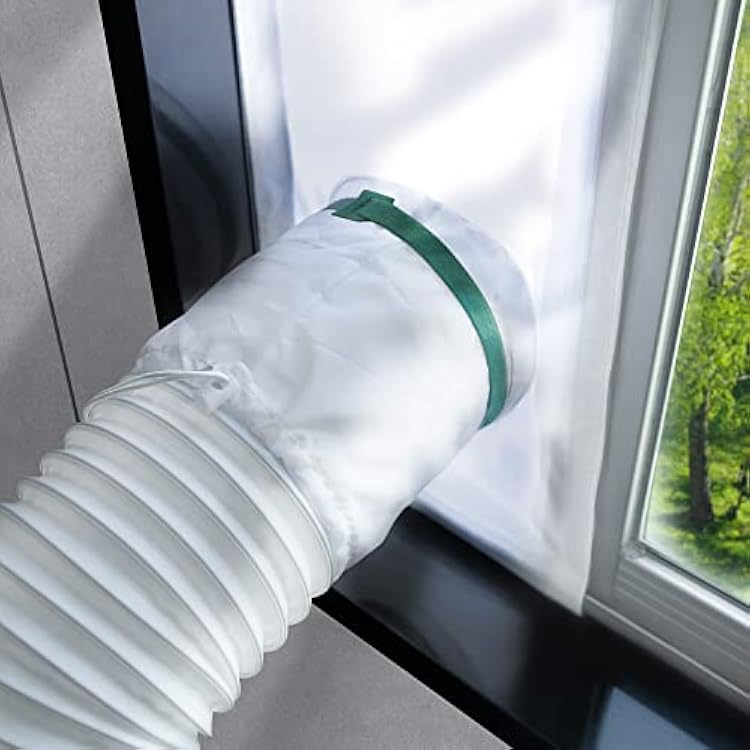 Loviga Portable Air Conditioner Window Kit, Window Vent Seal Kit for Portable Air Conditioner Dryer, 2022 Upgraded 100% Sealing Waterproof Easy to Install, 10x40-64 inches Length Adjustable