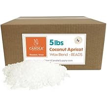 Direct Candle Supply Apricot Wax for Candle Making, 5lb Apricot Candle Wax Beads, Creamy Blend for High Load Fragrance Formulation, Candle Making Supplies