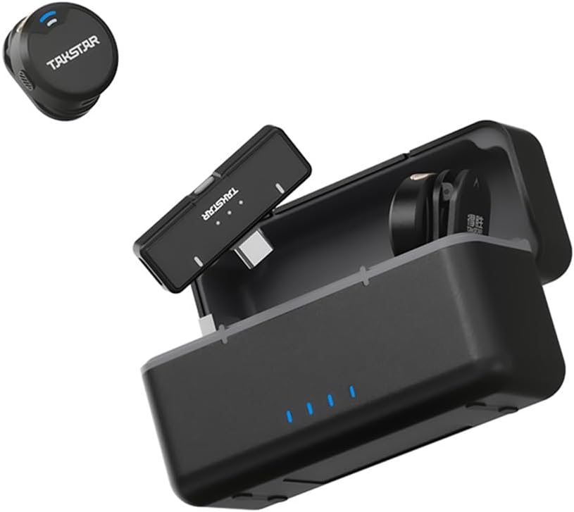 TAKSTAR V2 Wireless Lavalier Mic, 48kHz/16bit, Noise Canceling