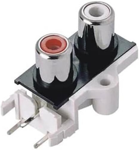 Elecbee 5 Pack of RCA Jack Connector Receptacle Socket for PCB Mount 90 Degree