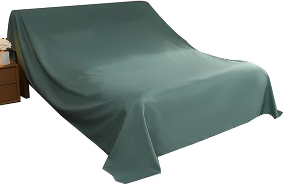 cjc Dustproof Covers for Living Room, Furniture Protector Cover Sofa Cushion Couch Recliner Cover Dust Cover, 100% Polyester, Machine Washable (Green, 1.2x2 M)