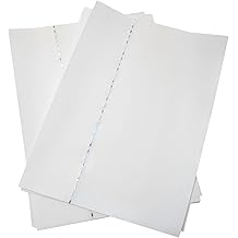 Compatible for Official Printing 75% Cotton 25% Linen 90g Security Paper with Silver Thread &amp; Visible-Invisible Fiber for Certificates, Tickets &amp; Documents(White-50Sheets)