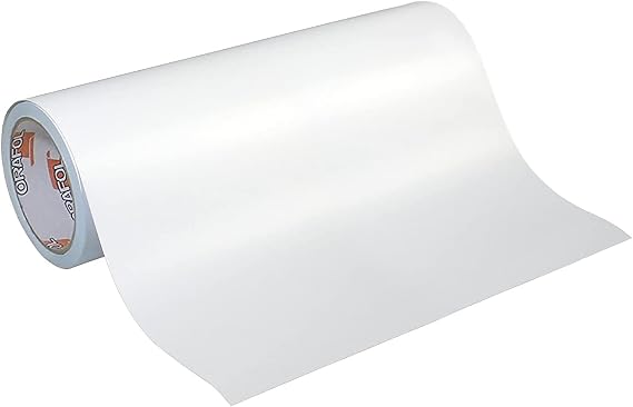 12" x 10 ft Roll of Matte Oracal 631 white Repositionable Adhesive-Backed Vinyl for Craft Cutters, Punches and Vinyl Sign Cutters by VinylXSticker