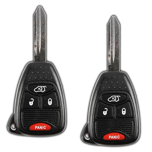 2X KeylessOption Key Fob Replacement for 2004 2005 2006 2007 2008 Dodge Grand Caravan Chrysler Town Country Pacifica Jeep Liberty Keyless Entry Remote, 4-Button M3N5WY72XX, Programming Guide Included