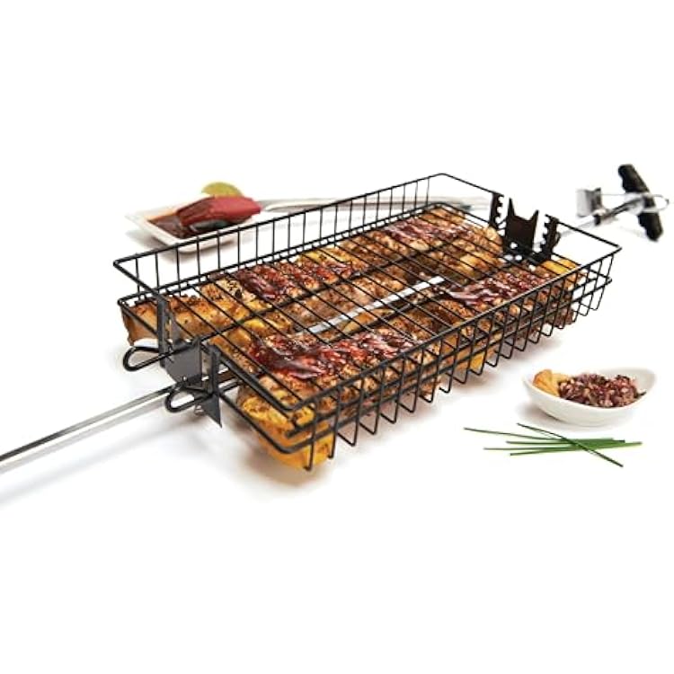 Onward Manufacturing Company Non-Stick Flat Spit Rotisserie Grill Basket
