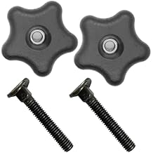 2pcs Metal Plastic Knobs and Screws Compatible with Compatible Handle Knob 1064161 and 922260 Lawn Mower Parts