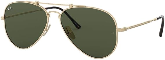 Ray-Ban Unisex Rb8125 Titanium Aviator Sunglasses