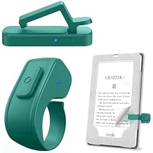 Page Turner Ring for Kindle,Remote Control for iPhone iPad Android Tablets E-Readers,Clicker Page Turner for Kindle Accessories for Camera Video Record&Shutter Selfie (Jade)