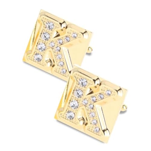 Rhinestone Initial Cuff Links: A to Z