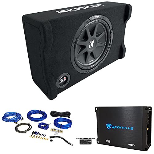 KICKER 48CDF124 Comp12 12 300w Down Firing Car SubwooferMono AmplifierAmp Kit
