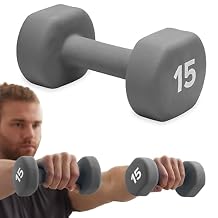 Gaiam Dumbbell Hand Weight (Sold in Singles) - Neoprene Coated Exercise & Fitness Dumbbell for Home Gym Workouts and Strength Training - Free Weights for Women and Men