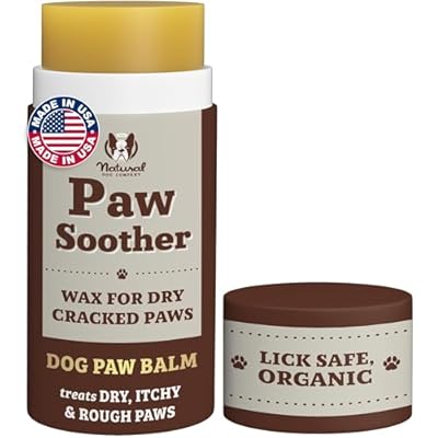 Natural Dog Company Paw Soother Balm & Wax - Dog Paw Balm & Moisturizer for Dry, Cracked Paw Pads, Helps Moisturize & Condition Worn Paws, Coconut Oil & Calendula, Daily Paw Care, 2 oz Stick