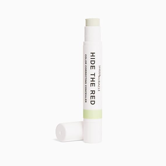 Hide the Red Green Cream Color Correcting Concealer | Neutralize Redness from Acne Rosacea 2g | Vegan, Organic, Cruelty Free, Made in USA