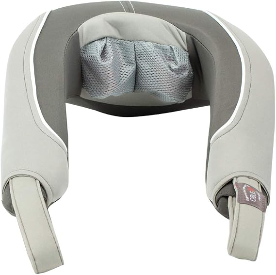 ObusForme Deep Kneading Shiatsu Neck Massager with Heat|Added Vibration Massage to Soothe Muscles|Flex Handles to Customize Massage Intensity