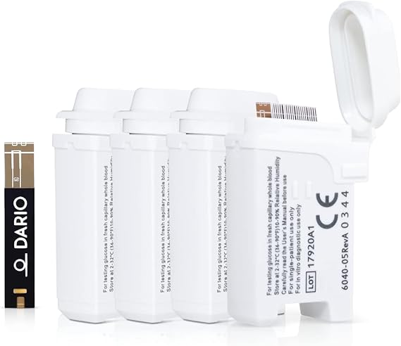 Dario 100 Blood Glucose Test Strips - Only works with Dario Monitor (25 Pack x 4)