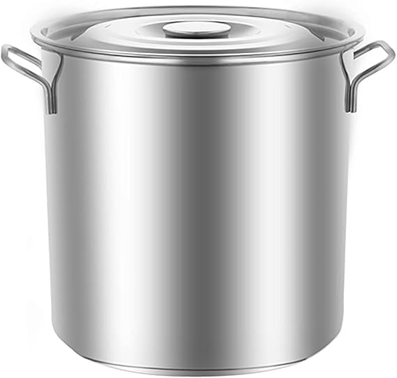 Stainless Steel Stock Pot with Lid, Large Deep Stainless Steel Stockpot for Stored and Heated,40 * 40cm,40 * 40cm(30 * 30cm)