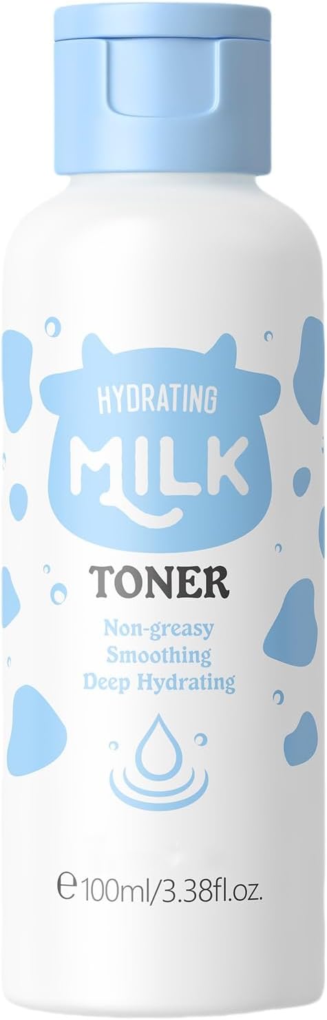 Nourishing Milk Toner, Hydrating Toner for Face Soothing & Moisturizing Pore Minimizer Skin Daily Care, Natural Gentle Facial Toner for Dry Skin Suitable for All Skin Types - 3.38 fl.oz (100ml)