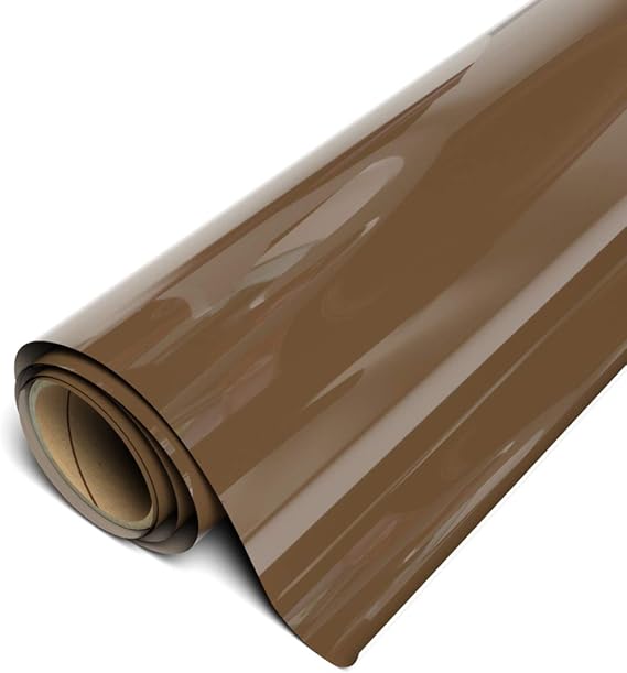 Siser EasyWeed Heat Transfer Vinyl 11.8" x 2FT Roll - Compatible with Siser Romeo/Juliet & Other Professional or Craft Cutters - Layerable - CPSIA Certified (Chocolate - HEX #795C46)