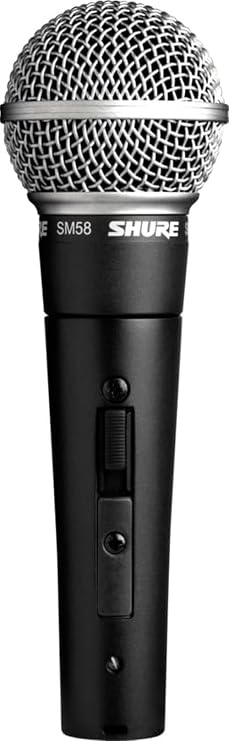 Shure SM58S Pro XLR Dynamic Vocal Microphone with On/Off Switch