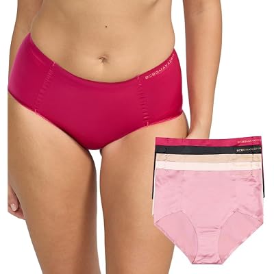 BCBGMAXAZRIA Womens No-Show Bonded Laser Cut 5-Pack Panty Underwear