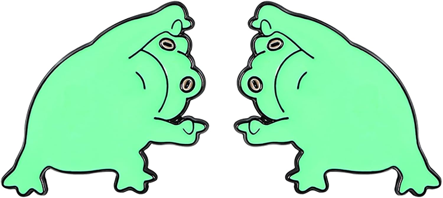 Lovely Frog Brooch Pins for Women Men Funny Animal Enamel Pins Badges for Backpacks Carton Enamel Brooch DIY Accessories Gifts