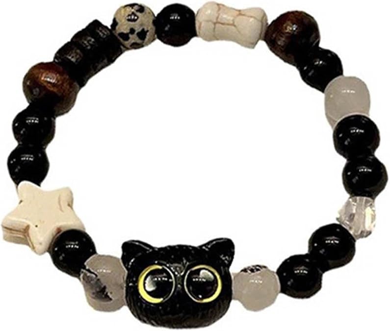 Cord Bangle with Lucky Charm, Adjustable Wrist Chain Student Versatile Cartoon Best Friend for Girls and Boys
