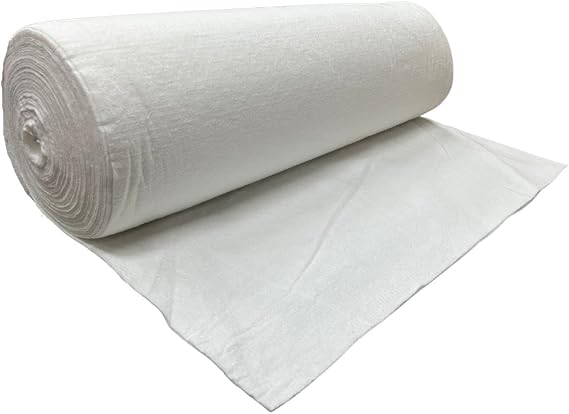 Lindas Choice 100% Bleached Cotton Batting Roll with Scrim Binder - 108" X 25 Yards 