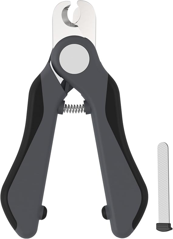 Swihauk Heavy Duty Dog Nail Clippers and Trimmers, Professional Pet Nail Clippers with Nail File for Dogs Cats Small Animal, Claw Clippers with Safety Guard to Prevent Over-Cutting, Gray