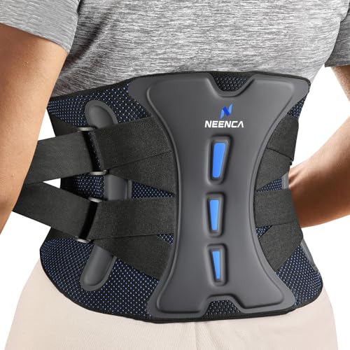 NEENCA Lower Back Brace for Lower Back Pain Relief, Medical Grade Lumbar Support Belt for Women Men, Herniated Disc,Lumbar Strain,Sciatica, Scoliosis Black, Small