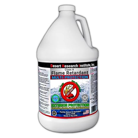 Fire Retardant Spray (Class A for Wood, Thatch and More) Eco-Safe, Non Toxic, ASTM E84, 1 Gallon Jug DRI-ONE