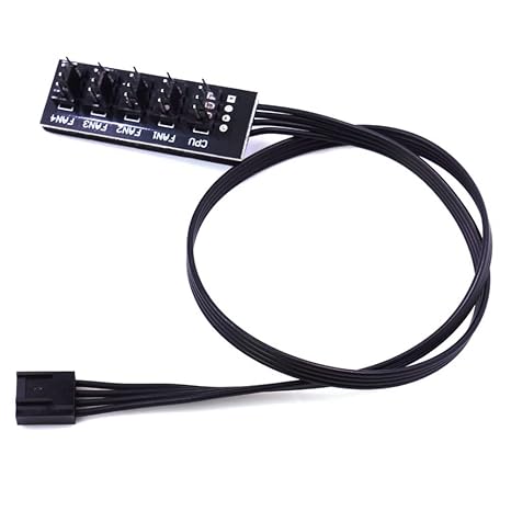 40cm 1 to 5 4-Pin TX4 PWM Fan CPU HUB Splitter 4-Pin PWM Fan CPU HUB Splitter PC Case Chasis Cooler Extension Cable Adapter Controller