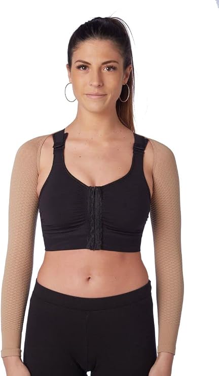 CzSalus Flat Knit Compression Massaging arms Sleeves, Lipedema, Lymphedema Support Normal ARMS Size