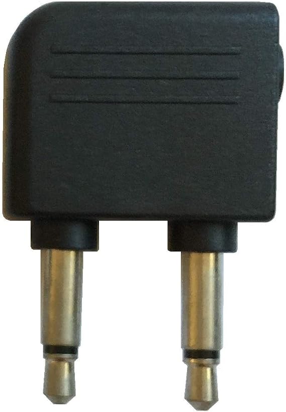 Airplane_3.5mmAudio_Adapter: Airline Airplane Audio to 3.5mm Audio Adapter for Headphones.