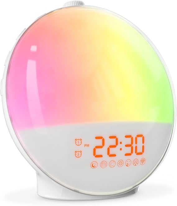 Sunrise Alarm Clock for Bedroom Dekala Dawn Simulator Sunlight Alarm Clock for Heavy Sleeper Clocks for Bedroom Smart Digital Alarm Clock for Kid Radio Wake Up Light Sleep Aid Sunset Simulation Snooze