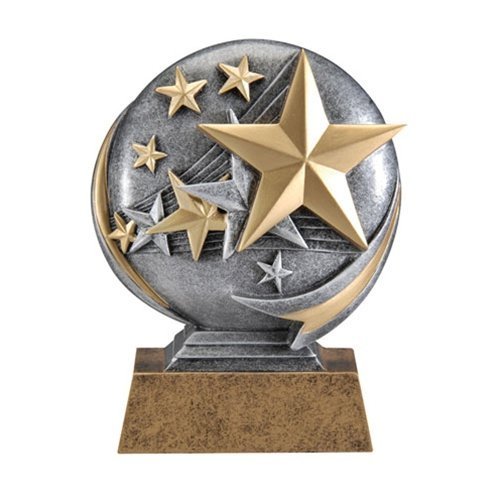 Stars Motion Xtreme 3D Trophy - 5 Inch Tall | Engraved Star Student Award - Customize Now - Decade Awards
