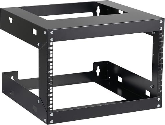 6U Wall Mount Rack Open Frame 19 Server Equipment 18 inches Depth Network Cabinet Black by