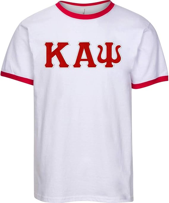 Kappa Alpha Psi Embroidered Twill Letter Ringer T Shirt