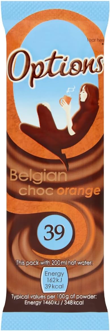 Options Orange Belgian Hot Chocolate, 30 x 11g Sachets