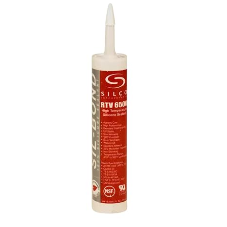 Silco RTV 6500 Red High Temp Silicone SealantAdhesive one Case of 24 10 oz, Tubes